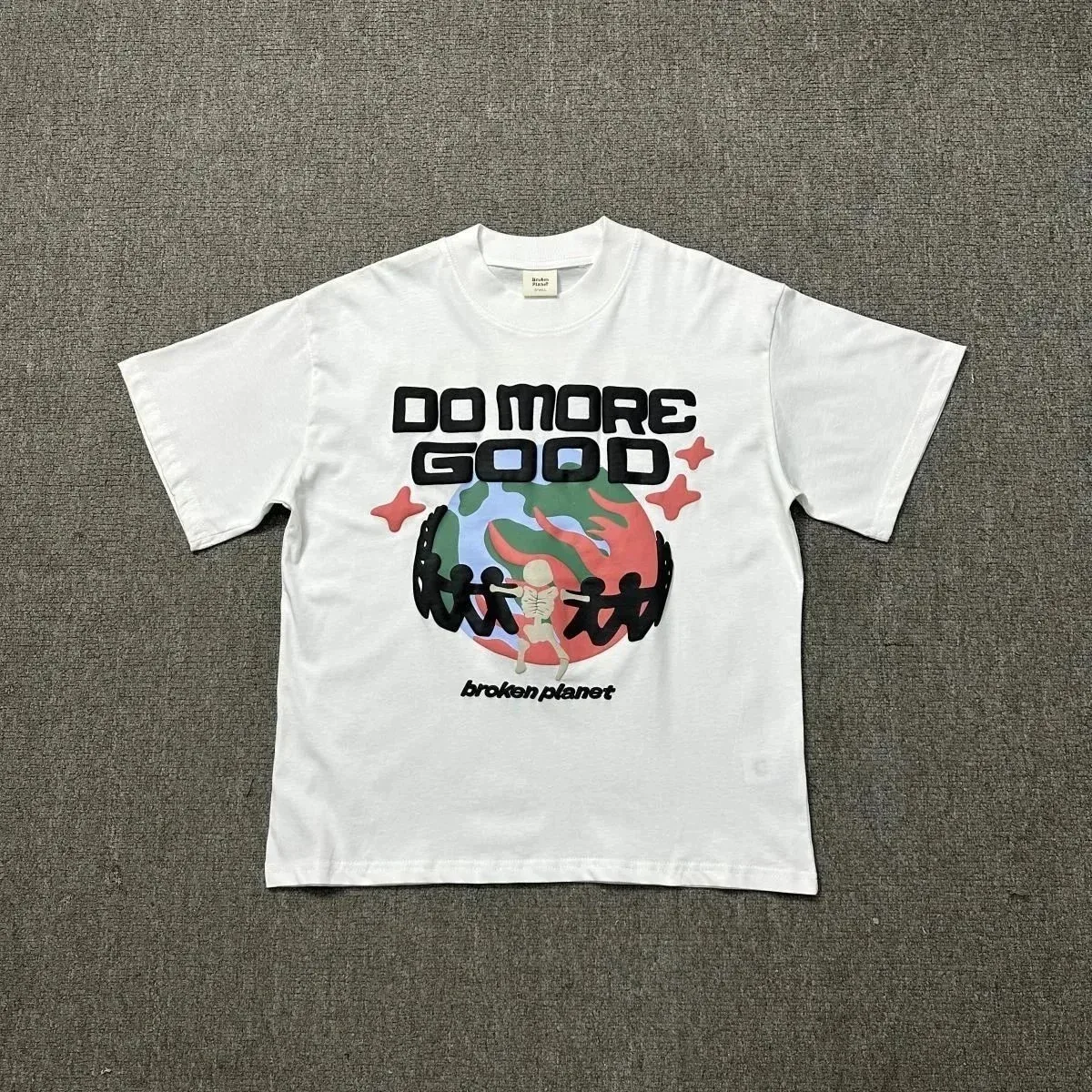 Other Unisex Do More Good Broken Planet White T-Shirt White - 1
