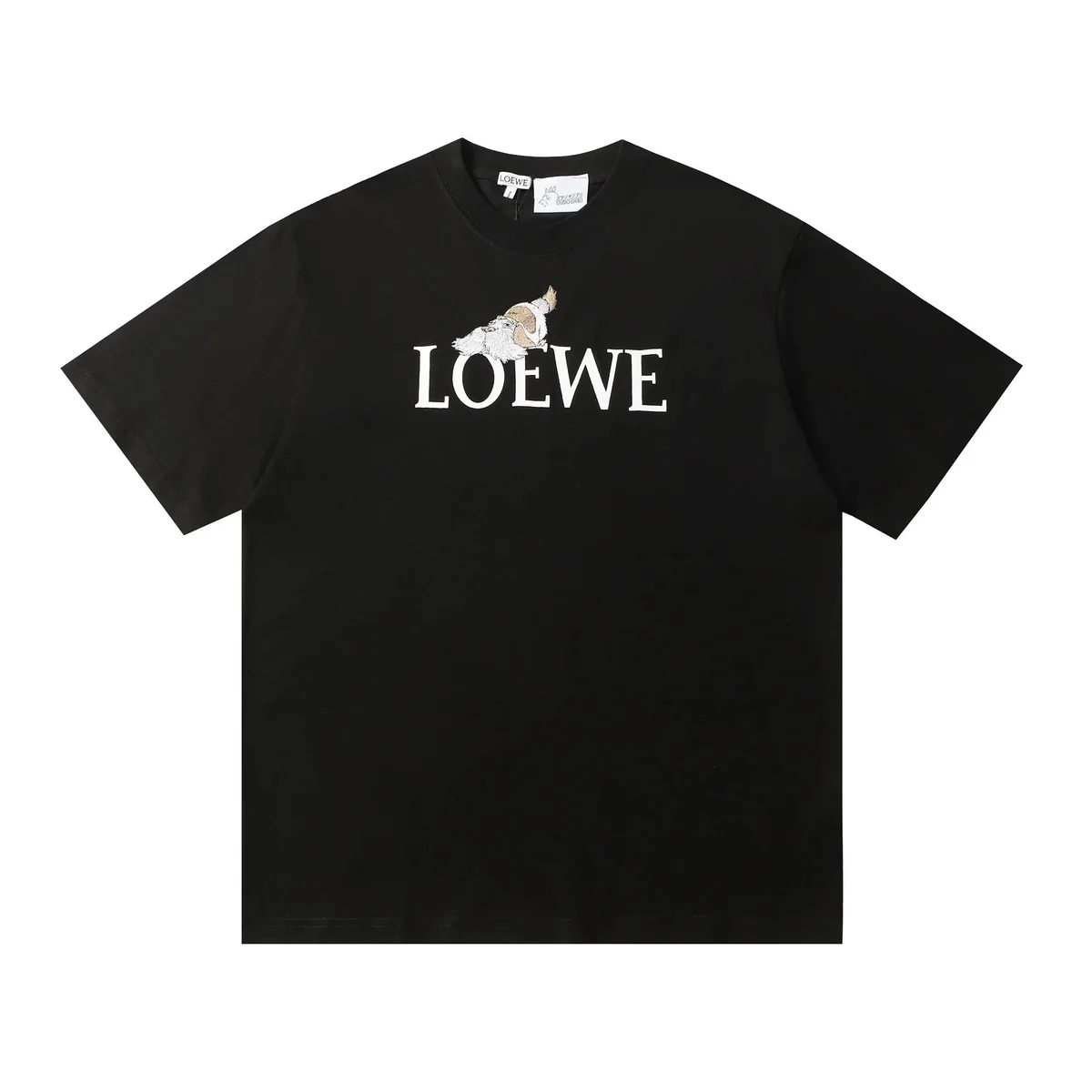 Loewe Loewe Santa Embroidered Black T-Shirt Black - 1