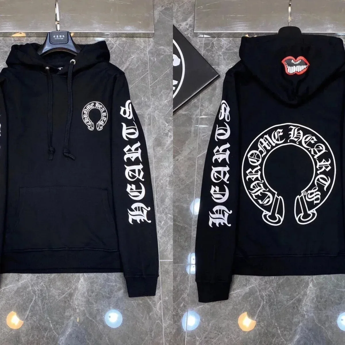 Chrome Hearts Chrome Hearts Black Gothic Hoodie Black - 1