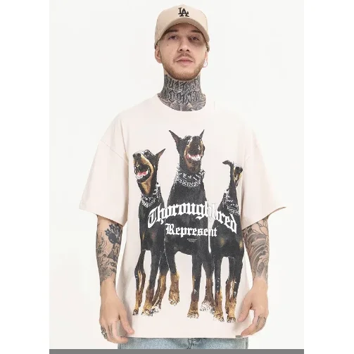 Represent Represent Owners Club Doberman Graphic T-Shirt Beige Beige - 1