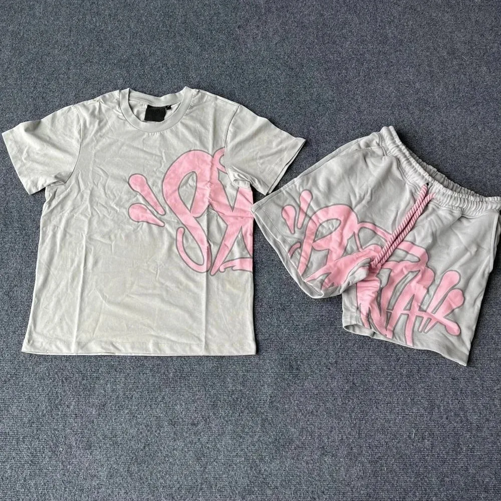 Other Co-ord Set with Pink Graffiti Print in Light Grey Grey - 1