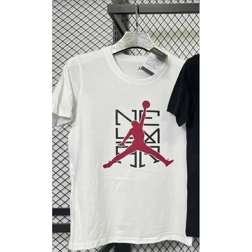 Jordan Nike Air Jordan T-Shirt White Red Jumpman White - 1
