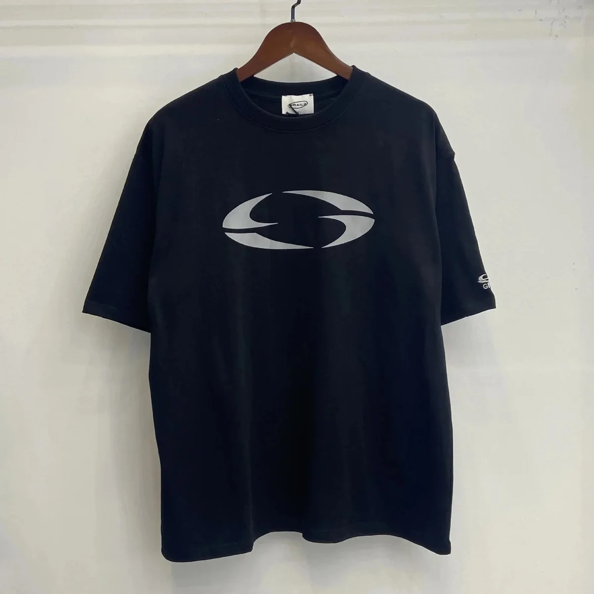 Other Black Graphic T-Shirt with Oval Logo Black - 1