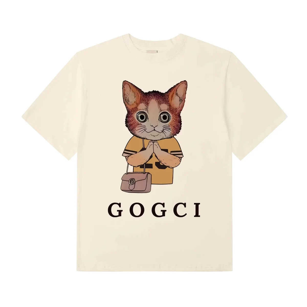 Gucci Gucci Cat Print T-Shirt Cream Cream - 1