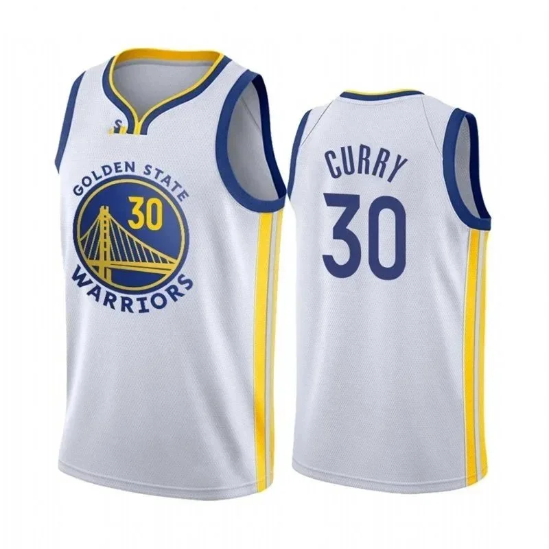 Jordan Nike Golden State Warriors #30 Curry White Basketball Jersey White - 1