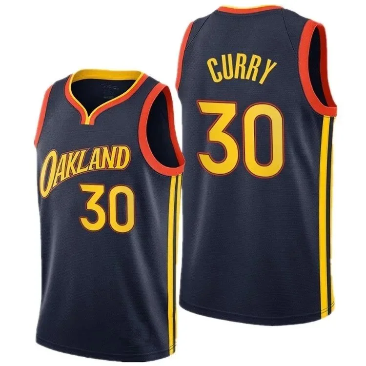 Jordan Nike Air Jordan Curry 30 Oakland Jersey Navy - 1