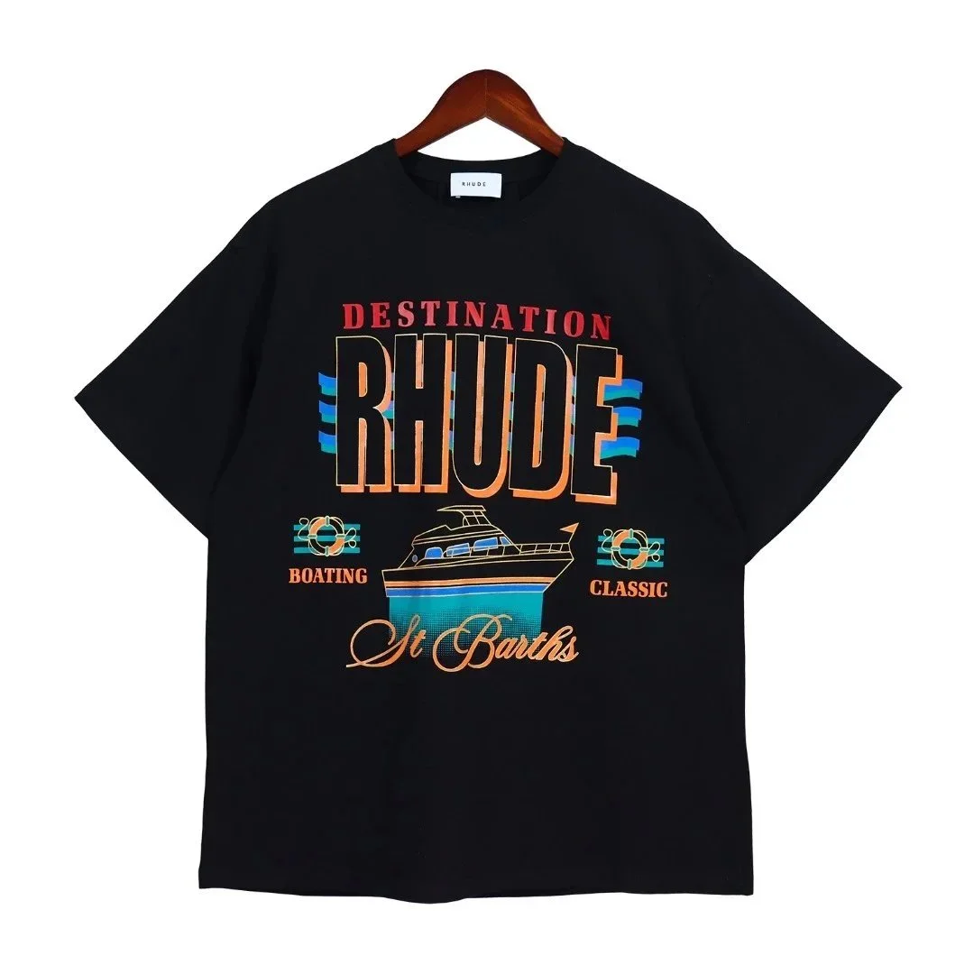 Rhude Rhude Destination St Barth's Black T-Shirt Black - 1