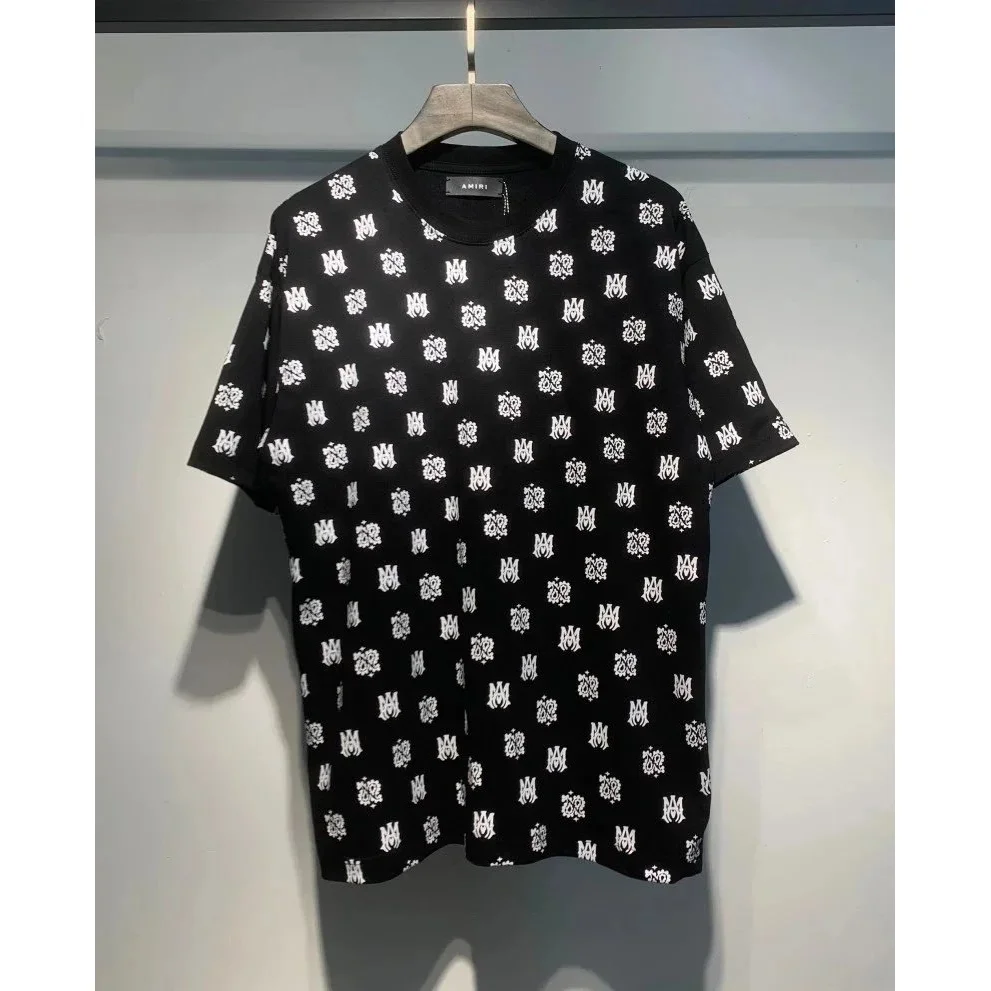 Amiri Amiri All-over Monogram T-Shirt Black Black - 1