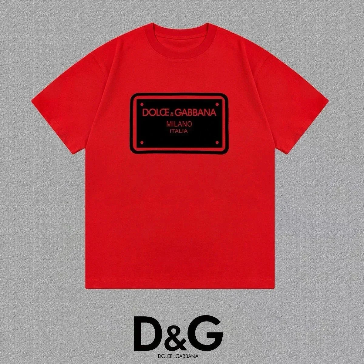 Dolce & Gabbana Dolce & Gabbana Red MILANO ITALIA T-Shirt Red - 1
