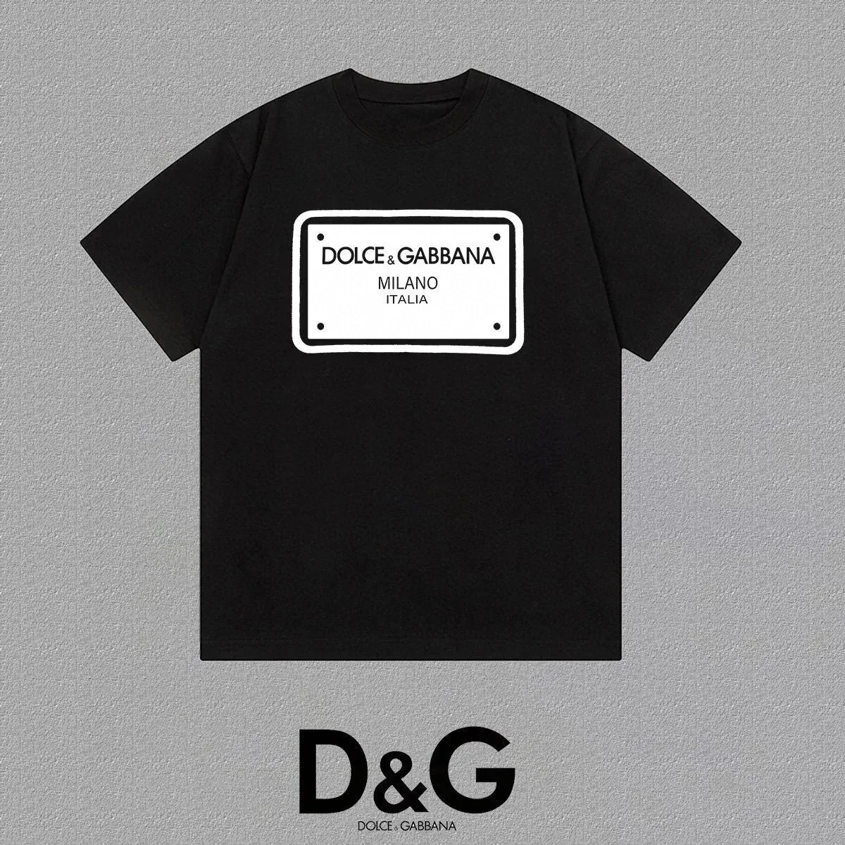 Dolce & Gabbana Dolce & Gabbana Black MILANO ITALIA T-Shirt Black - 1