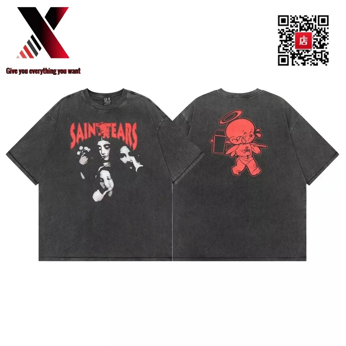 Other Saint Tears Black Graphic T-Shirt Black - 1