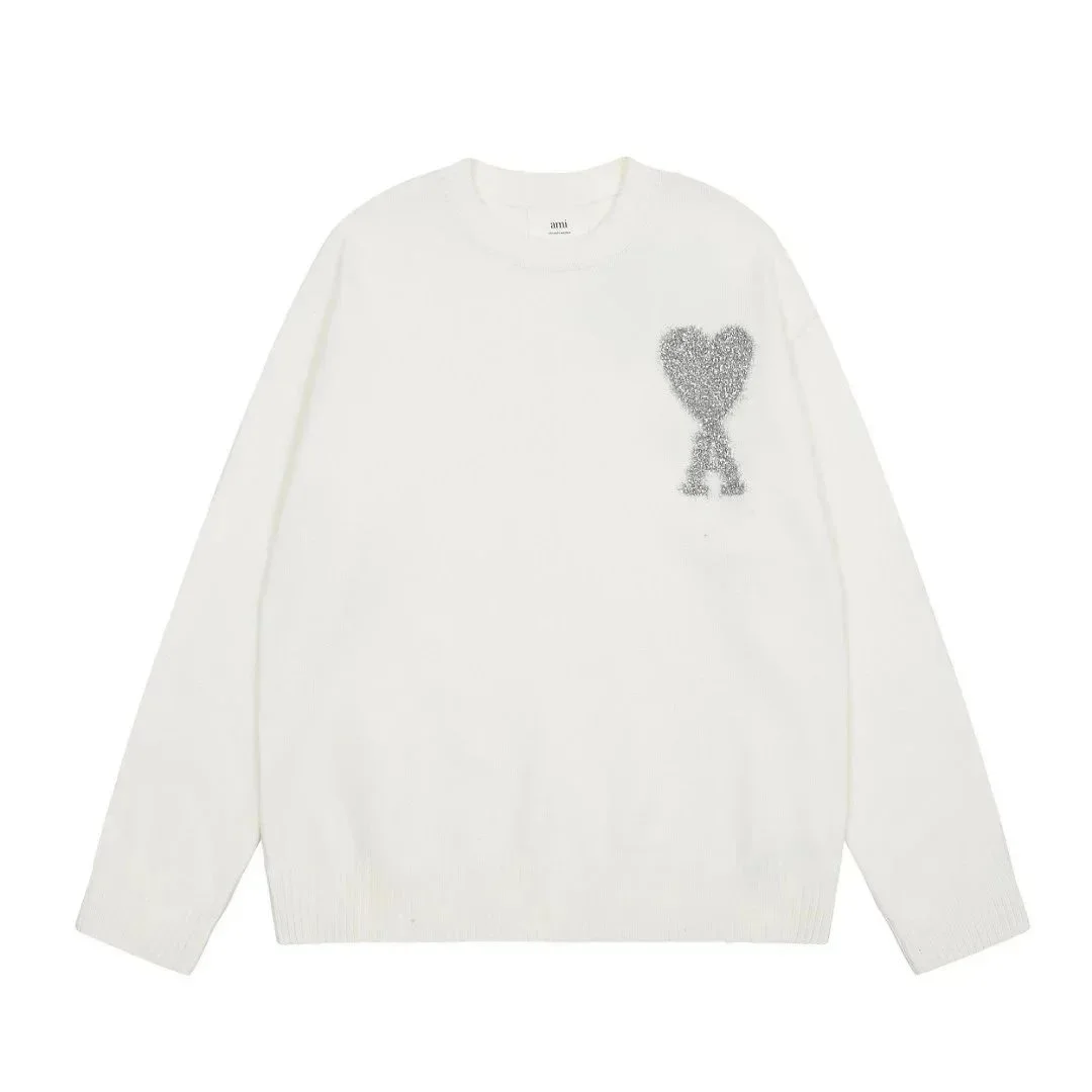 Ami Paris Ami Paris Ami de Coeur Heart Sweater White White - 1