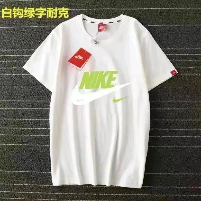 Nike Nike White Green Swoosh T-Shirt White - 1