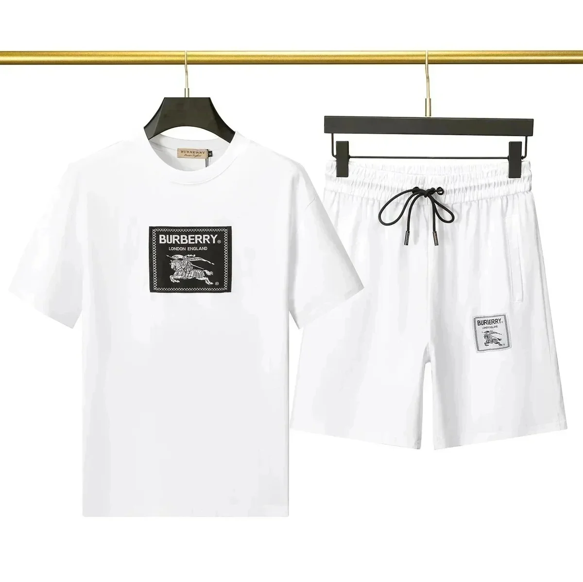 Burberry Burberry White Equestrian Logo Co-ord Set White - 1