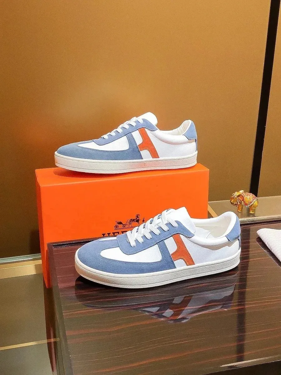 Hermès H Logo Sneakers White/Blue/Orange