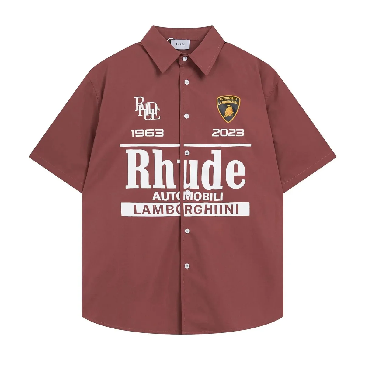 Rhude Rhude Automobili Lamborghini 1963-2023 Shirt Brown - 1
