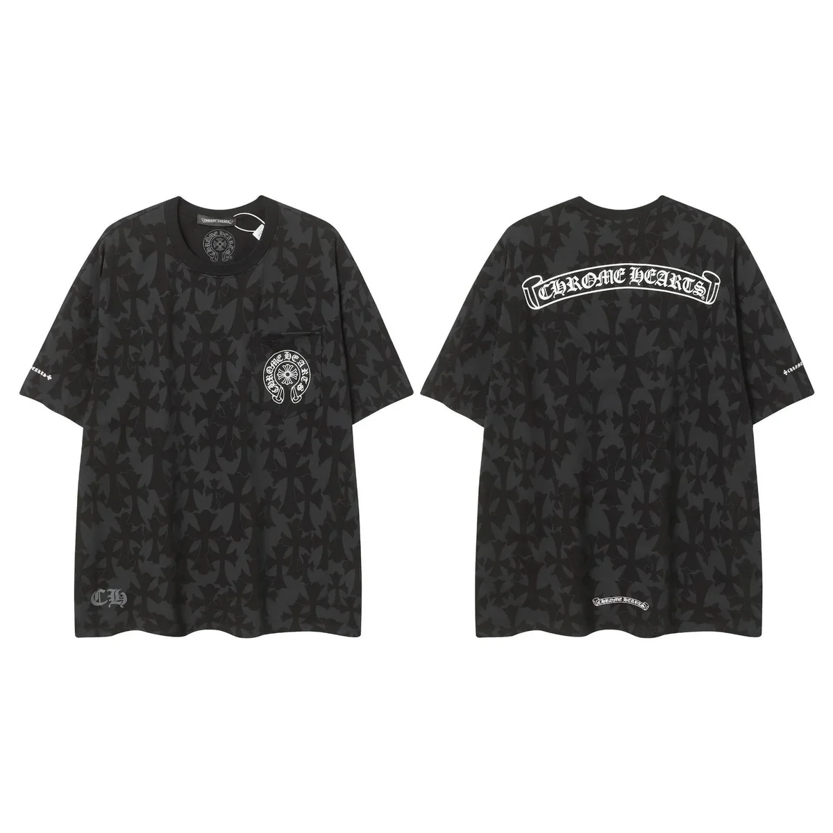 Chrome Hearts Chrome Hearts Cross Print Oversized T-Shirt Black Black - 1