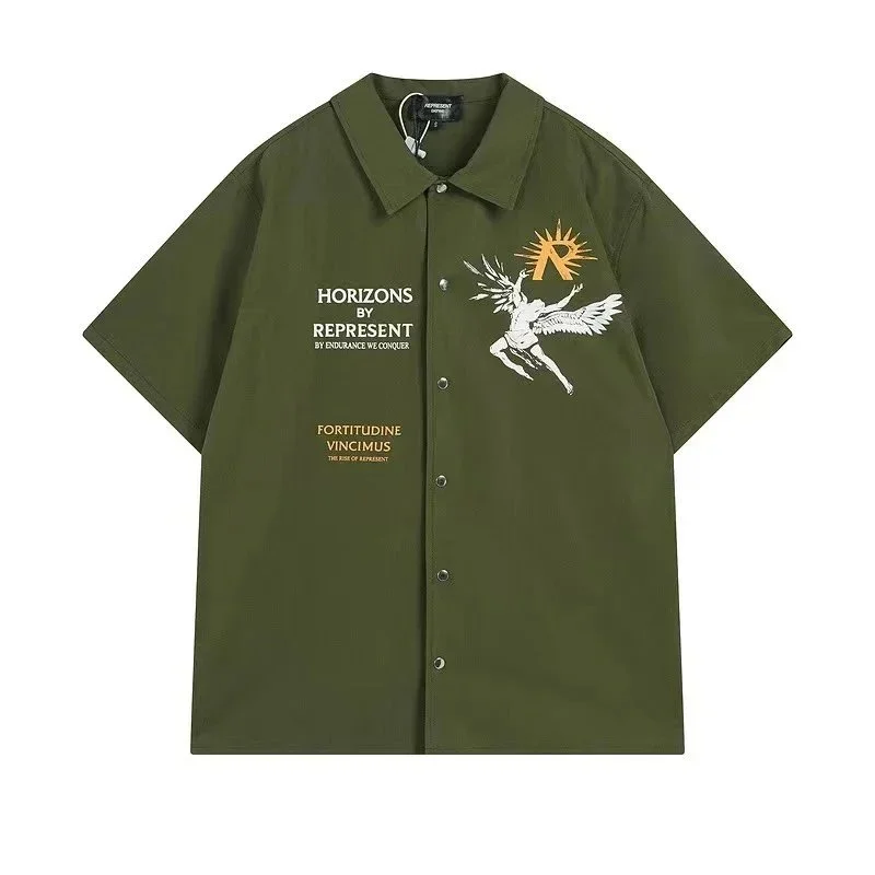 Represent Represent Owners Club Horizons Olive Shirt Multicolor - 1