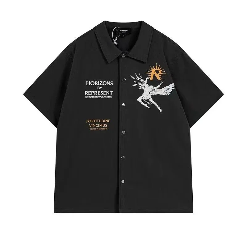 Represent Represent Owners Club Horizons Black Button-Up Shirt Black - 1