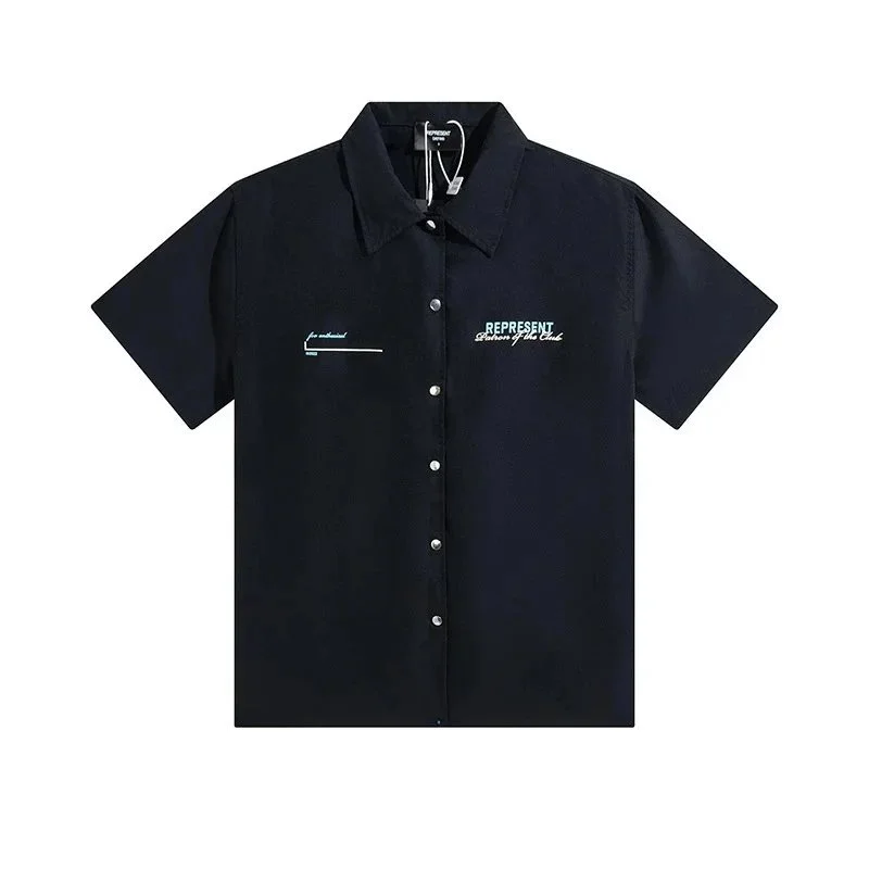 Represent Represent Owners Club Navy Short Sleeve Shirt Navy - 1