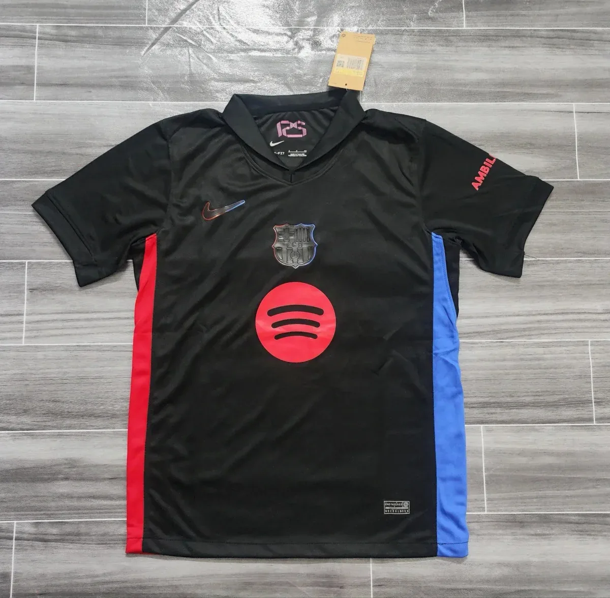 Nike Nike Barcelona Away Jersey Black Red Blue Men's Black - 1
