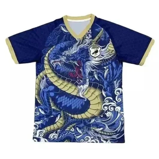 Other Japanese Dragon Jersey T-Shirt Blue - 1