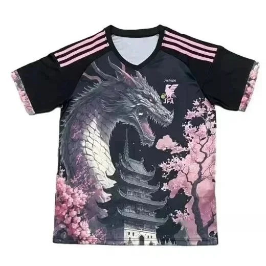 Other Japan Sakura Dragon Jersey T-Shirt Black - 1
