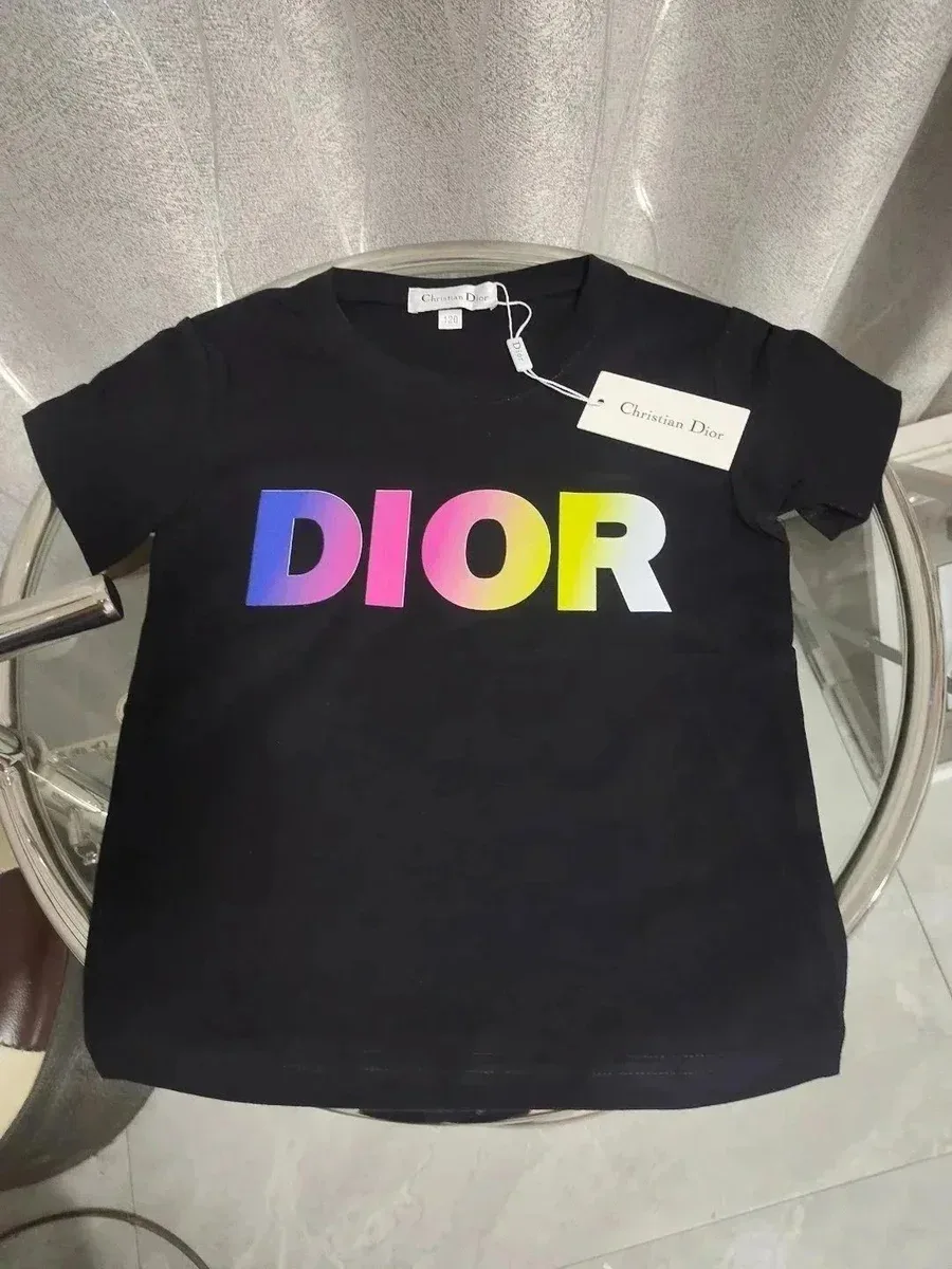 Dior Dior Rainbow Logo Black T-Shirt Black - 1