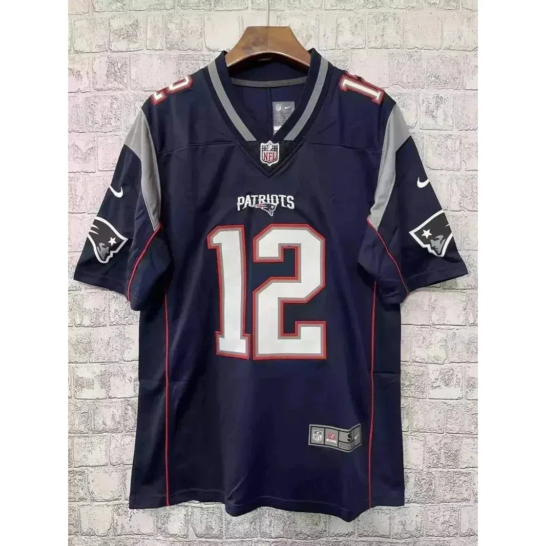 Nike Nike Patriots #12 Jersey Navy Blue Football Shirt Navy - 1