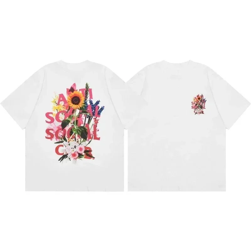 Other Anti Social Social Club White Floral T-Shirt White - 1