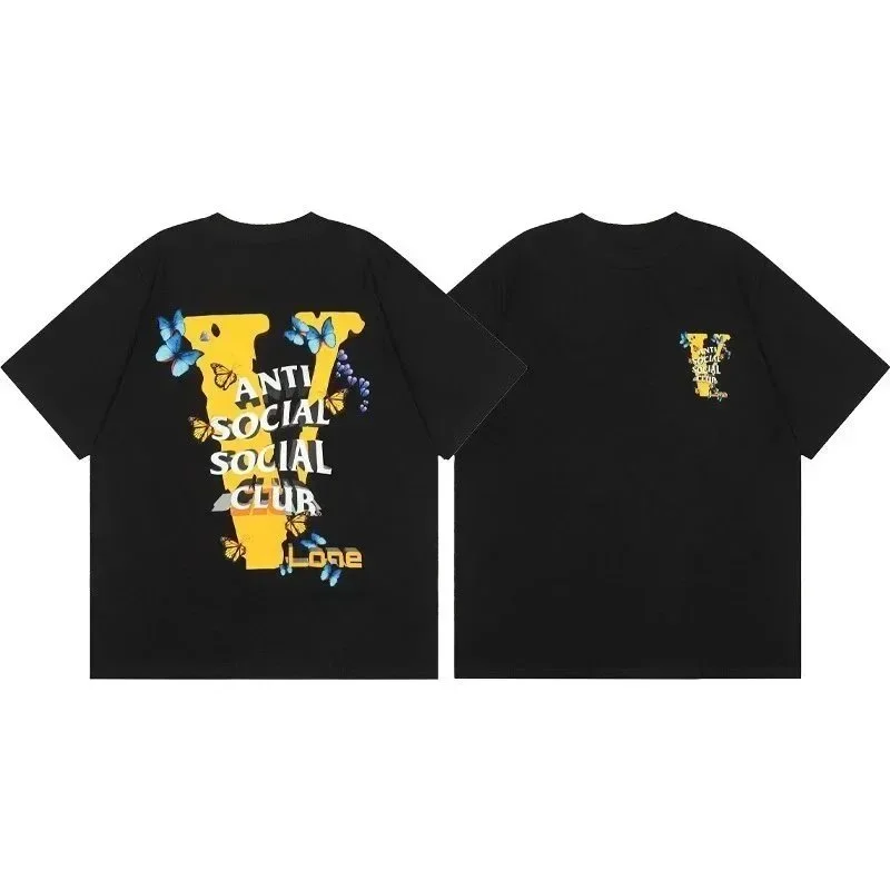 VLONE VLONE Anti Social Social Club Black Butterfly T-Shirt Black - 1
