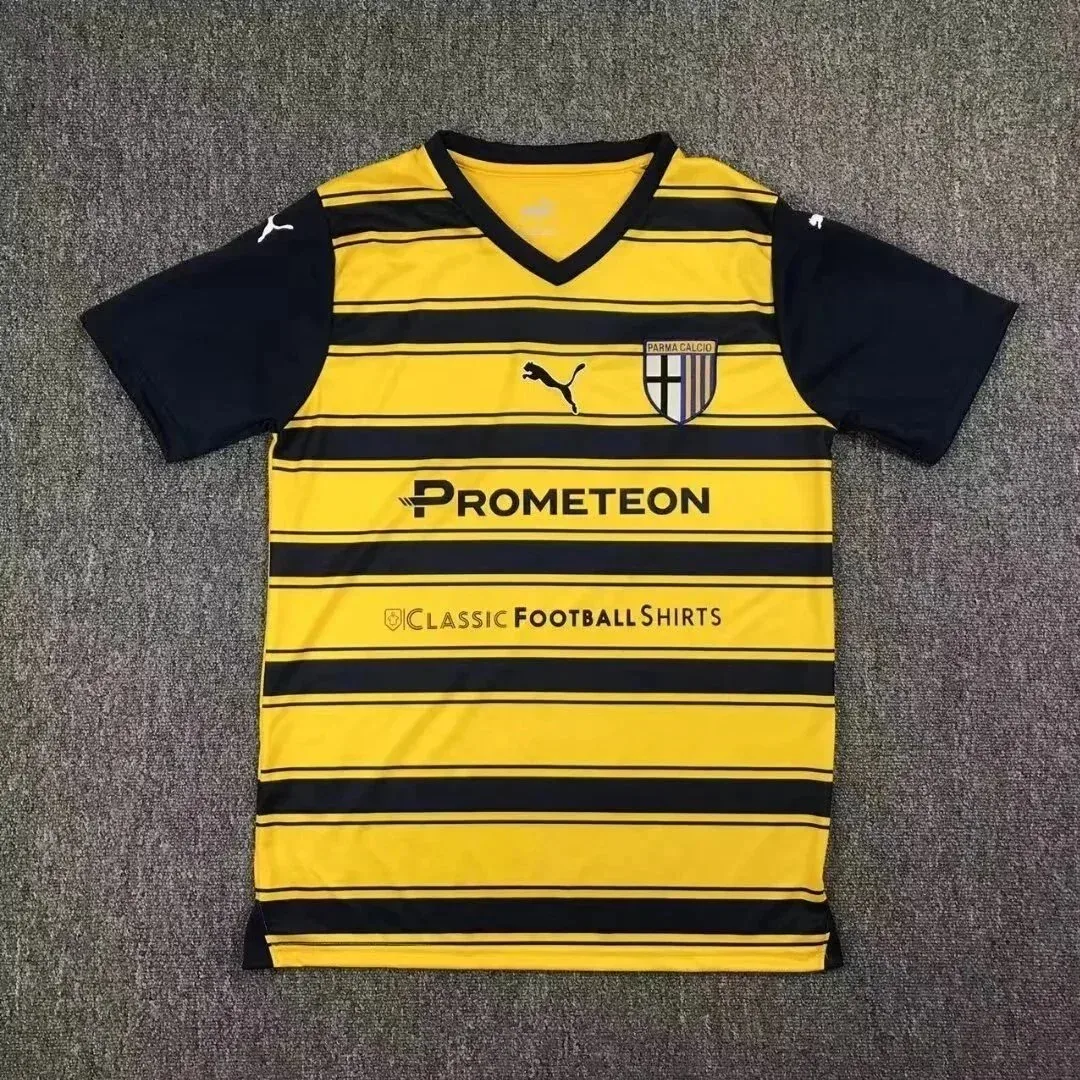 Puma Parma Calcio Yellow & Black Striped Football Jersey