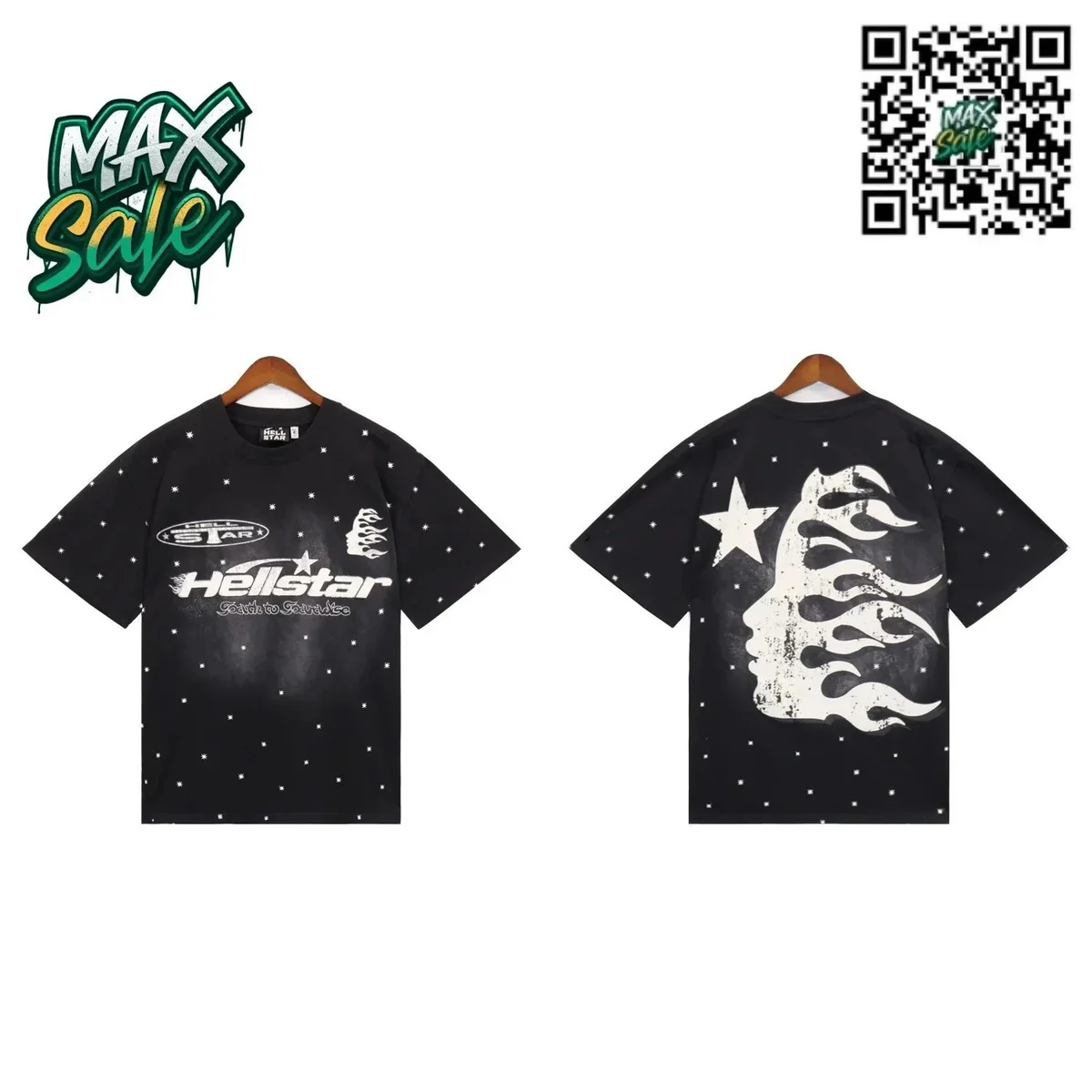 Hellstar Hellstar Studios Faith to Paradise Black T-Shirt Black - 1