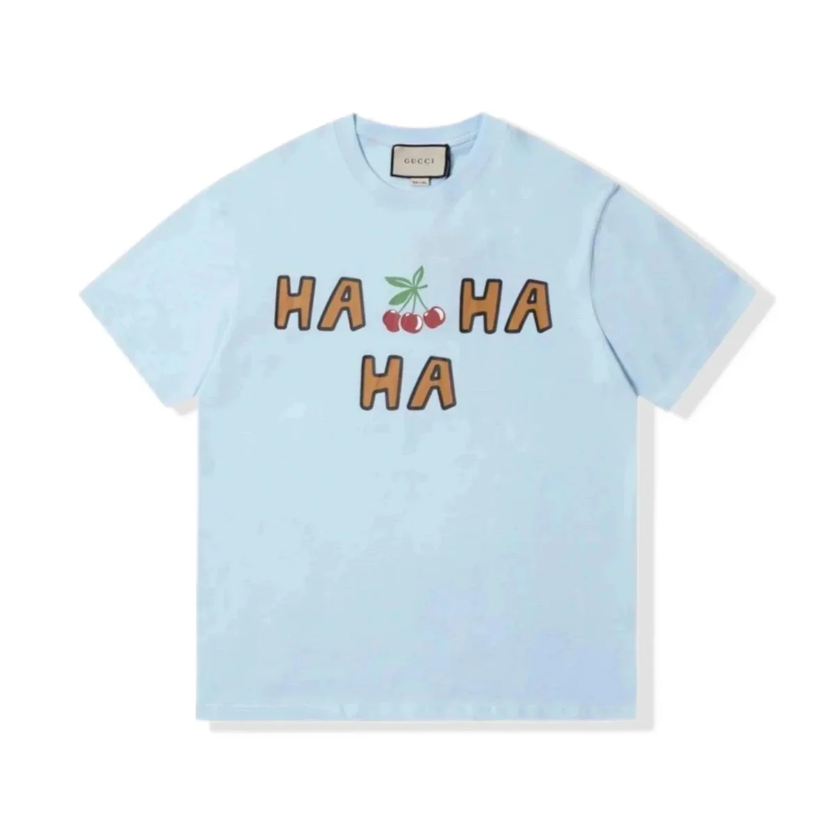 Gucci Gucci HA HA HA Light Blue T-Shirt Blue - 1