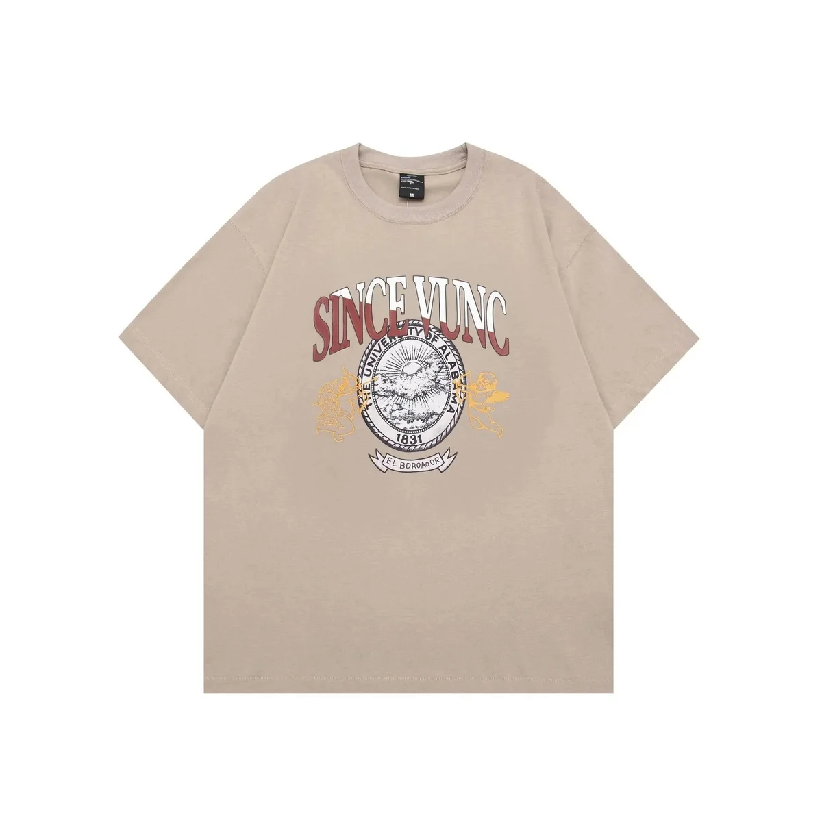 Other EP7 Camel Color Graphic T-Shirt Beige - 1