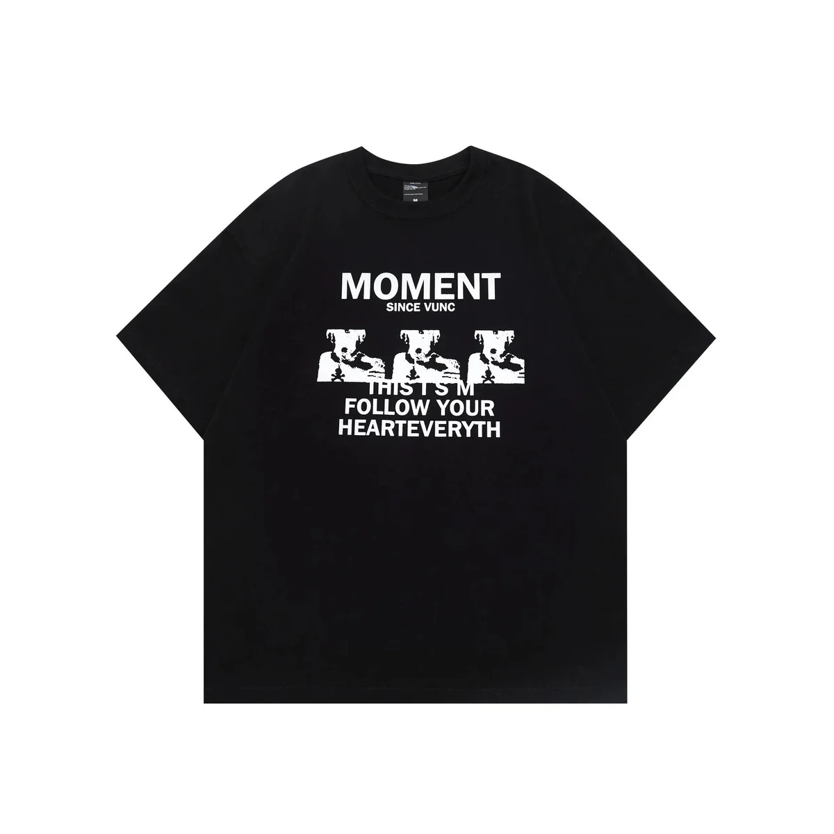 Other Black 'Moment Since Vunc' Graphic T-Shirt Black - 1