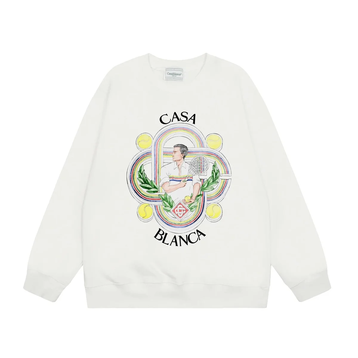 Casablanca Casa Blanca Casa Blanca White Graphic Sweatshirt White - 1