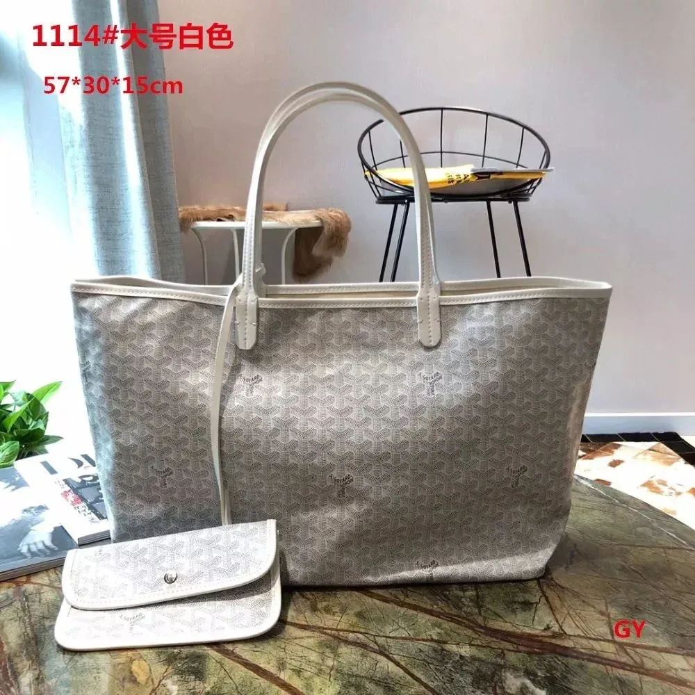 Goyard Goyard Saint Louis Large White Tote Bag White - 1