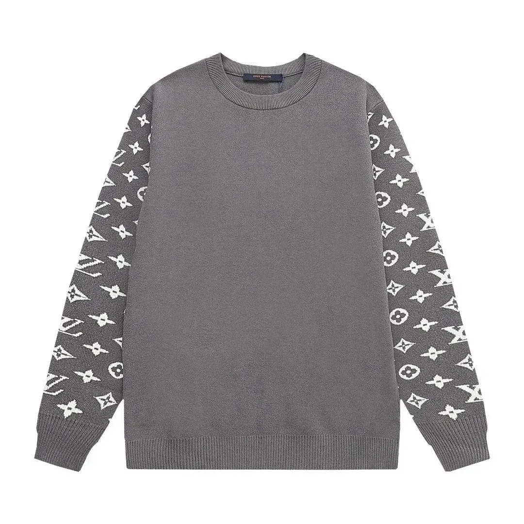 Louis Vuitton Grey Monogram Knit Sweater