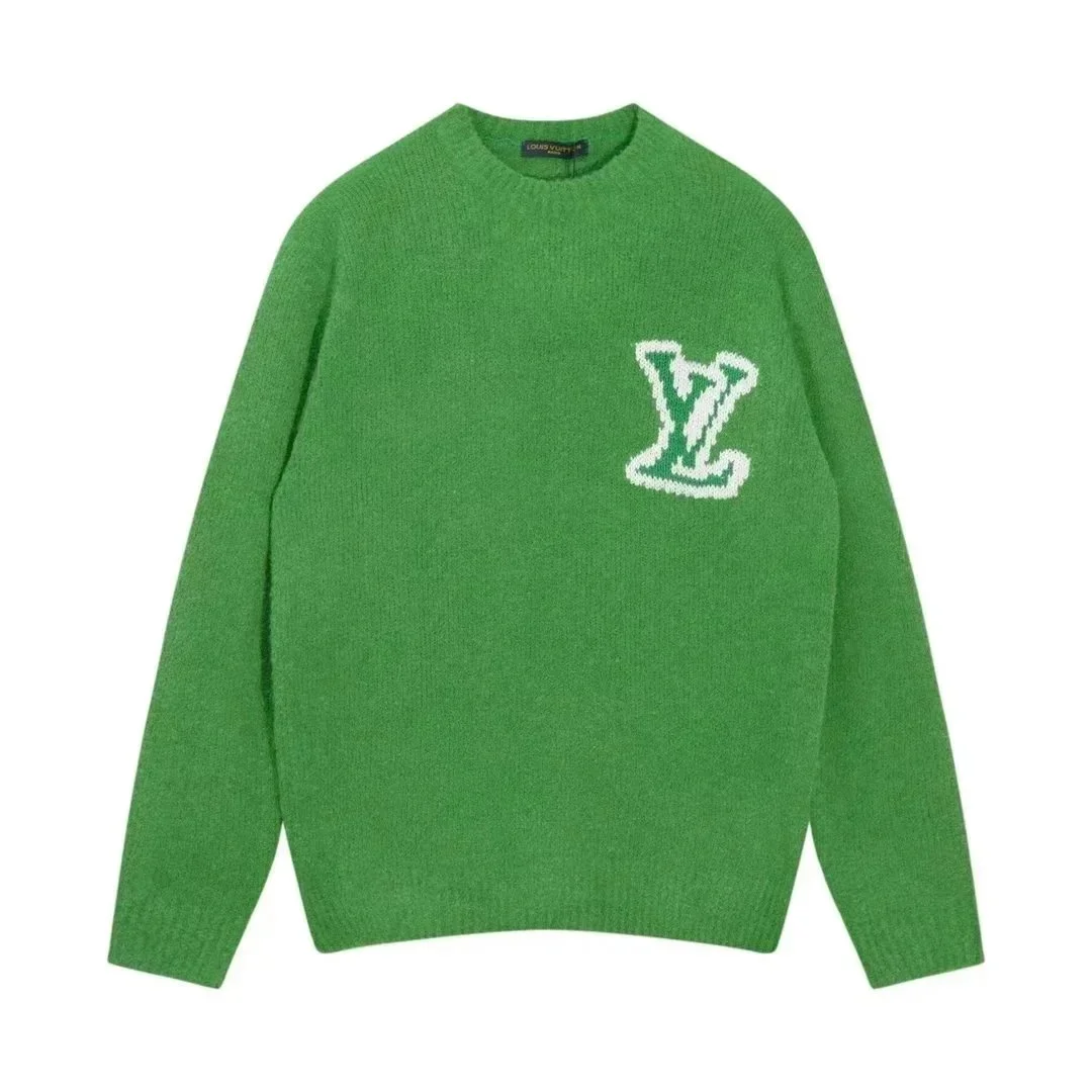 Louis Vuitton Green Intertwined Logo Sweater
