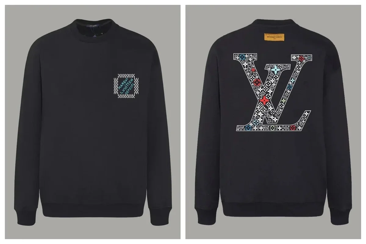 Louis Vuitton Printed Crewneck Sweatshirt - Black