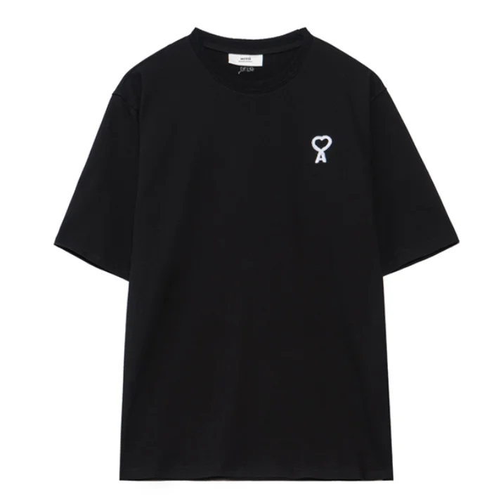 Ami Paris Ami Paris Heart Logo Black T-Shirt Black - 1