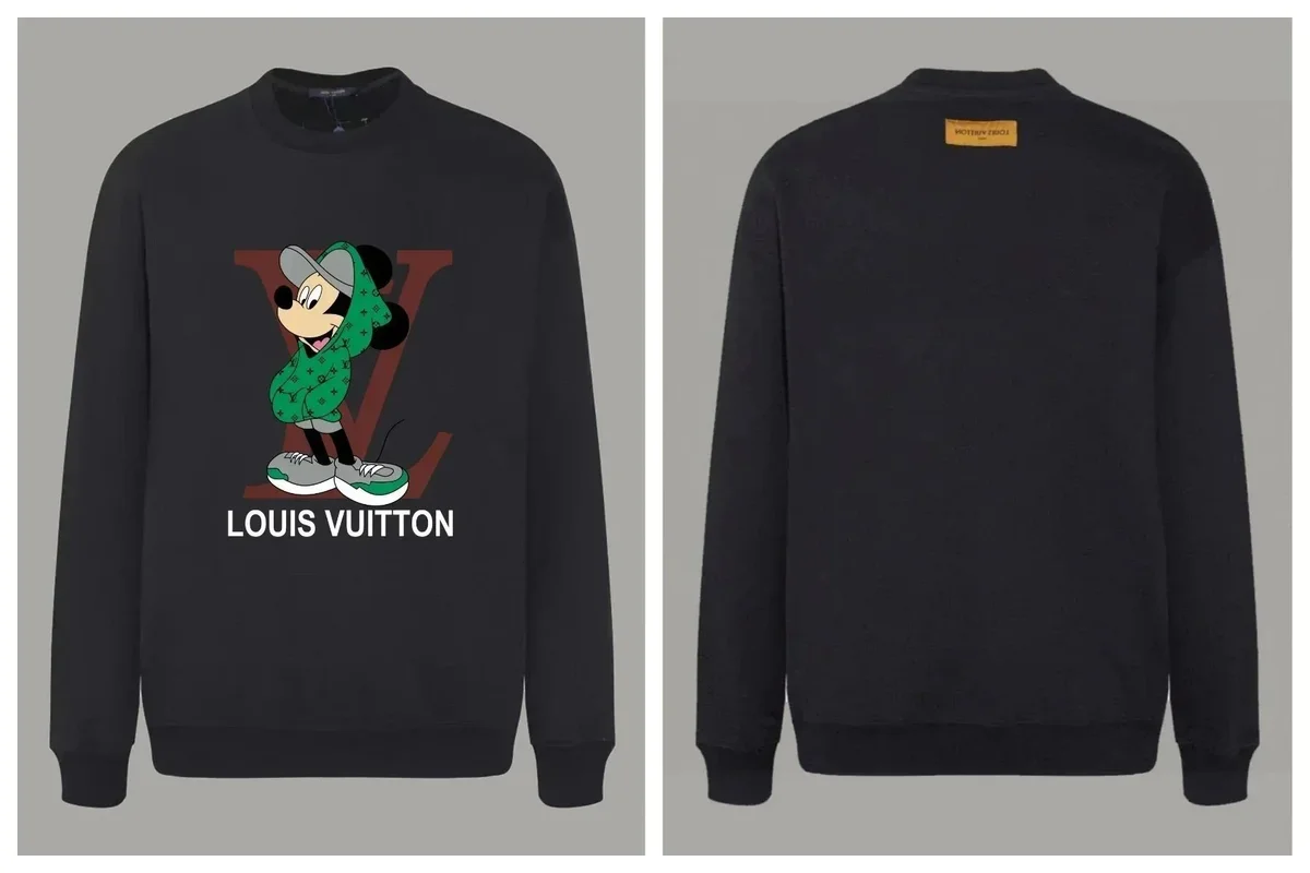 Louis Vuitton Mickey Mouse Black Sweatshirt