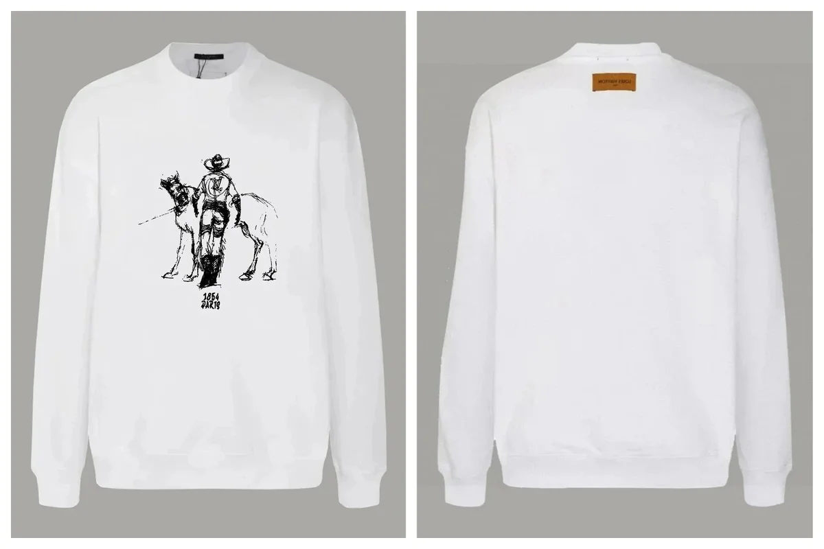 Maison Margiela Maison Margiela White Cowboy Print Sweatshirt White - 1
