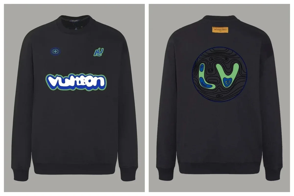 Louis Vuitton LV Logo Crewneck Sweatshirt Black