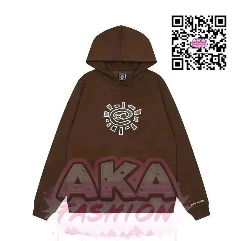Other Unisex Brown Hoodie with Graphic Print Brown - 1