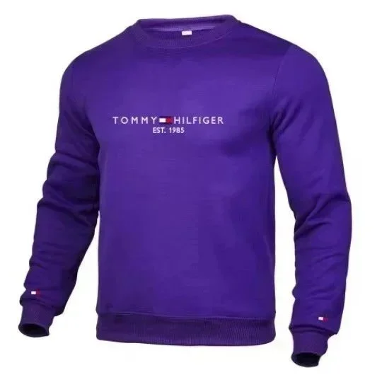 Tommy Hilfiger Tommy Hilfiger Purple Crewneck Sweatshirt Purple - 1