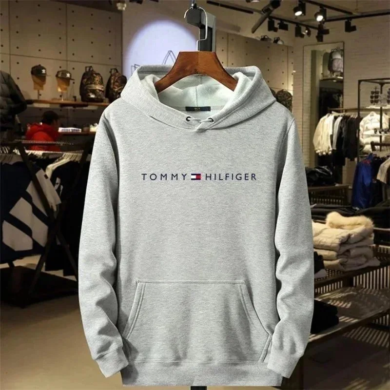 Tommy Hilfiger Tommy Hilfiger Grey Hoodie Sweatshirt Grey - 1