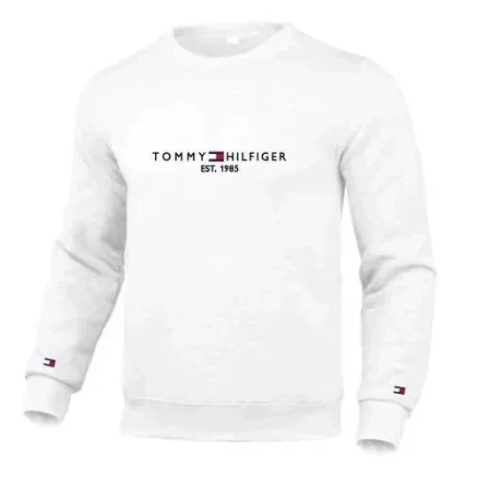 Tommy Hilfiger Tommy Hilfiger White Logo Crewneck Sweatshirt White