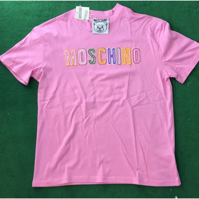 Moschino Moschino Colorful Embroidery T-Shirt Pink Pink - 1